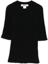 Dkny Ruched T-shirt In 黑色