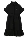 Dkny Ruffled Tiered Dress In Black