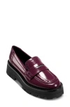 Dkny Sahana Platform Penny Loafer In Burgundy