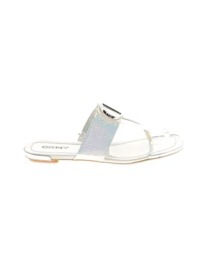 Pre-owned Dkny Sandals In Silver