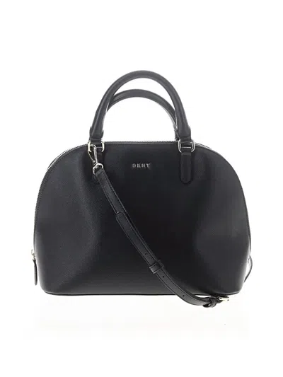 Pre-owned Dkny Satchel In Black