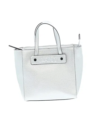 Pre-owned Dkny Satchel In Silver