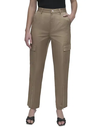 Dkny Sateen Cargo Pant In Brown