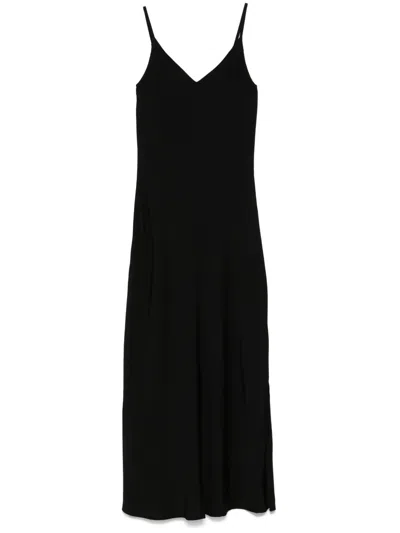 Dkny Satin Slip Dress In Black