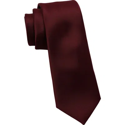 Dkny Satin Tie In Burgundy