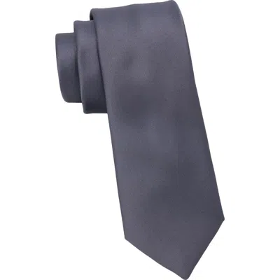 Dkny Satin Tie In Charcoal