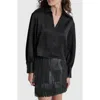 Dkny Satin Top In Black