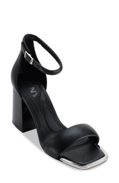 Dkny Scarla Ankle Strap Sandal In Black