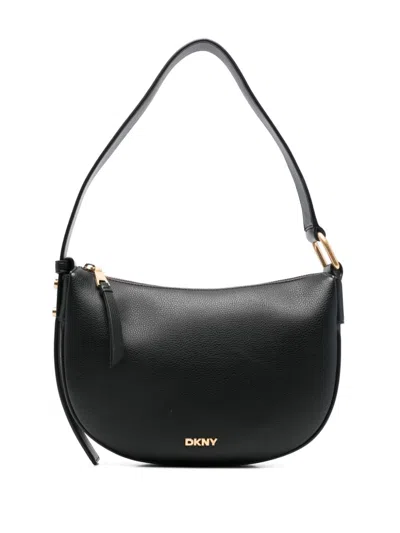 Dkny Scarlett Top Zip Shoulder Bag In Black Gold