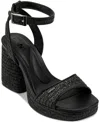 Dkny Scotia Platform Sandals In Black