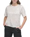 Dkny Scribble Logo Top In Neutral