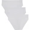 Dkny Seamless Litewear Assorted 3-pack Bikinis In Pop White Pack