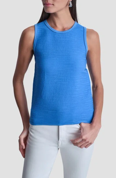 Dkny Seamless Rib Tank In Blue