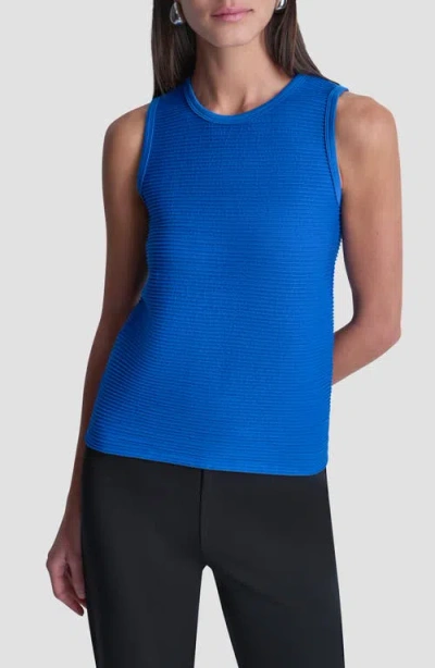 Dkny Seamless Rib Tank In Blue