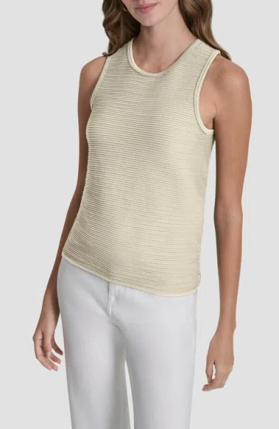 Dkny Seamless Rib Tank In Gray