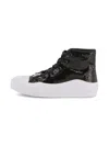Dkny Sequin-embellished High Top Sneakers In Black