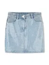 Dkny Sequin-embellished Mini Skirt In Blue