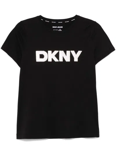 DKNY SEQUIN-LOGO T-SHIRT