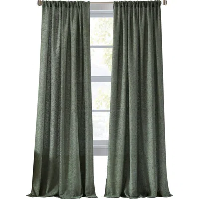 Dkny Set Of 2 Bouclé Chenille Curtain Panels In Olive