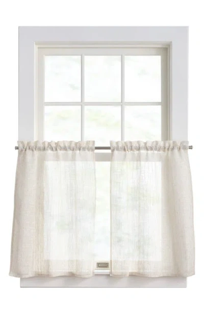 Dkny Set Of 2 Classic Sheer Tier Curtain Panels In Linen