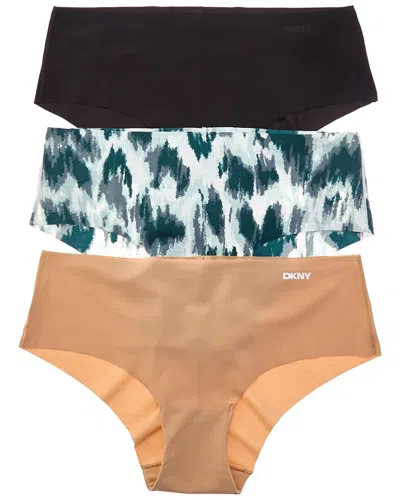 Dkny Set Of 3 Litewear Cut Hipster In Animal Print