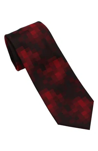 Dkny Shaded Geo Jacquard Tie In Brown