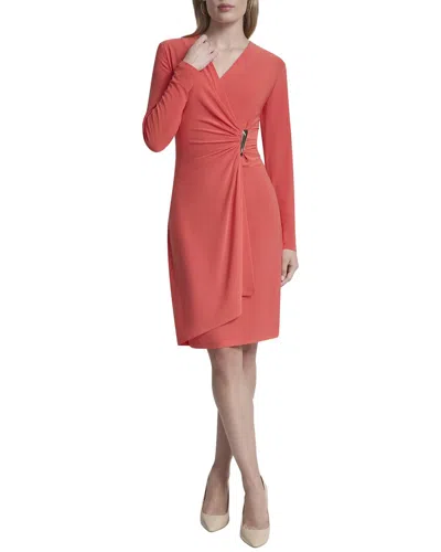 Dkny Sheath Dress In Burgundy