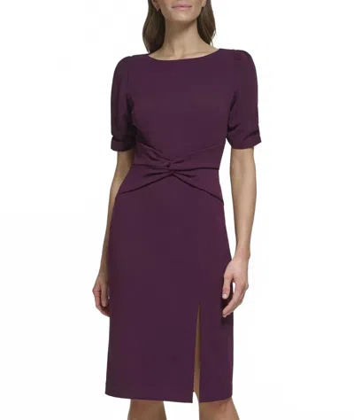 Dkny Sheath Mini Dress In Plum In Purple