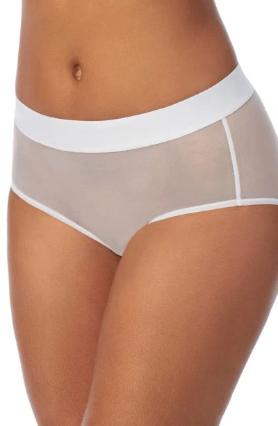 Dkny Sheer Mesh Briefs In White