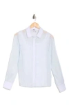 Dkny Sheer Organza Button-up Top