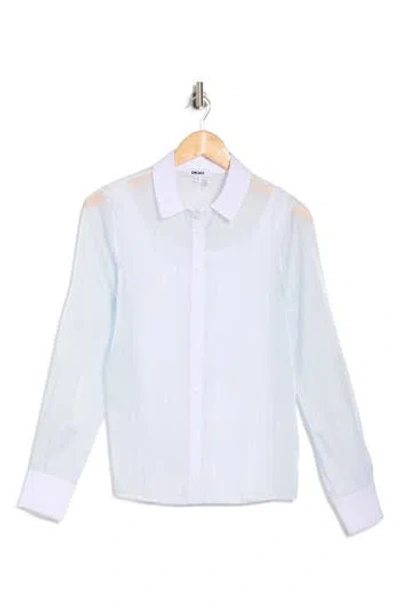 Dkny Sheer Organza Button-up Top