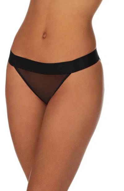 Dkny Sheers Cheeky Bikini Cut Briefs In Black