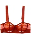 Dkny Sheers Convertible Unlined Bra In Orange
