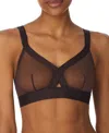 Dkny Sheers Mesh Cutout Bralette Dk4084 In Plum Perfect