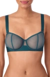 Dkny Sheers Strapless Underwire Bra In Blue