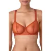 Dkny Sheers Strapless Underwire Bra In Orange