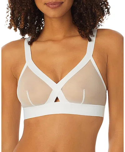 Dkny Sheers Triangle Bralette In White