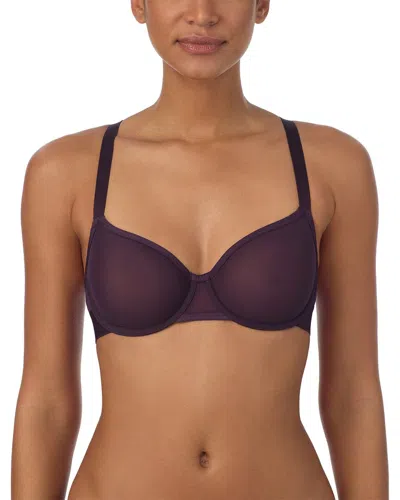 Dkny Sheers Unlined Demi Bra In Plum Perfect
