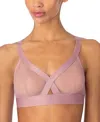 Dkny Sheers Unlined Mesh Bralette Dk4084 In Pink