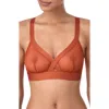 Dkny Sheers Wireless Bralette In Brown