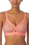 Dkny Sheers Wireless Bralette In Shell Pink