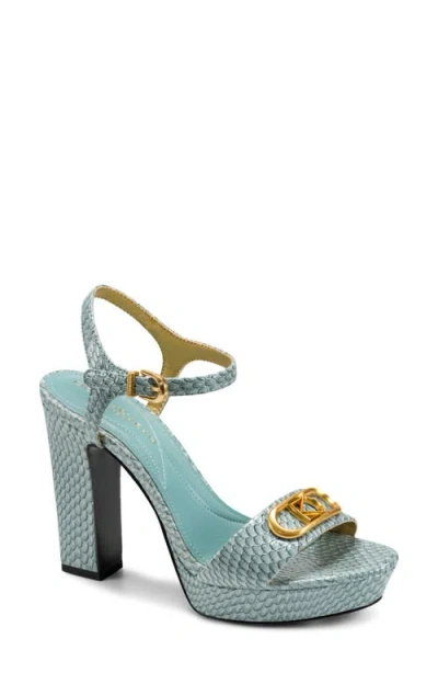 Dkny Shepard Ankle Strap Platform Sandal In Blue