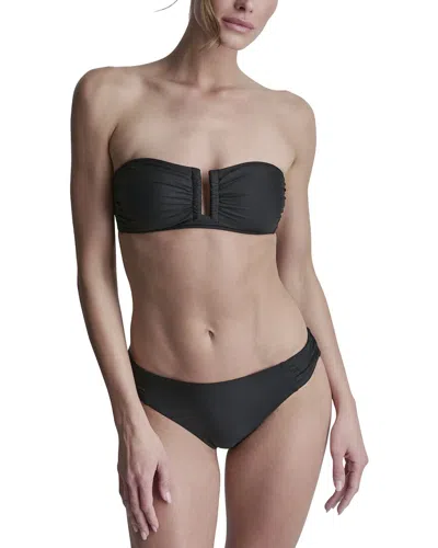 Dkny Shirred Bikini Set In Black