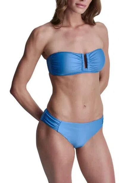 Dkny Shirred Two-piece Swimsuit In Blue