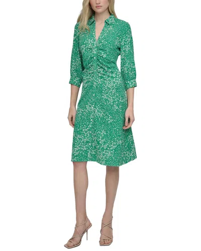 Dkny Shirt Dress In Green