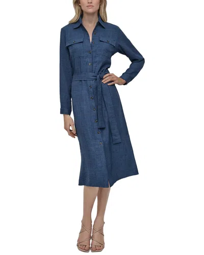 Dkny Shirt Dress In Blue