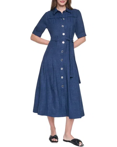 Dkny Shirt Dress In Blue