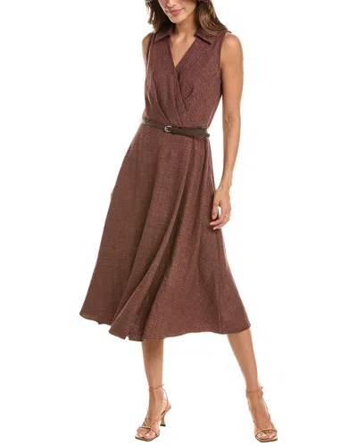Dkny Shirt Dress In Brown