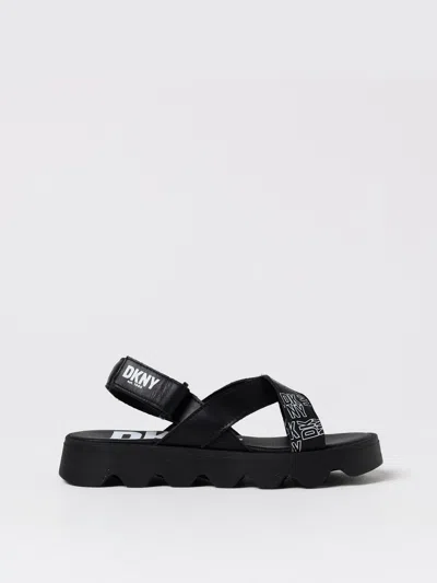 Dkny Kids'  Girls Black Leather Sandals