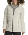 Dkny Short Packable Coat In Pearl